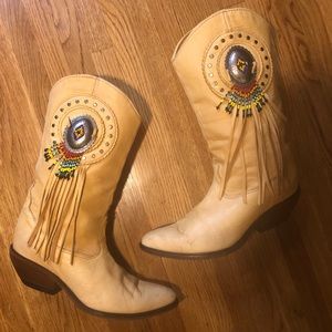 Vintage women’s beaded cowboy boots